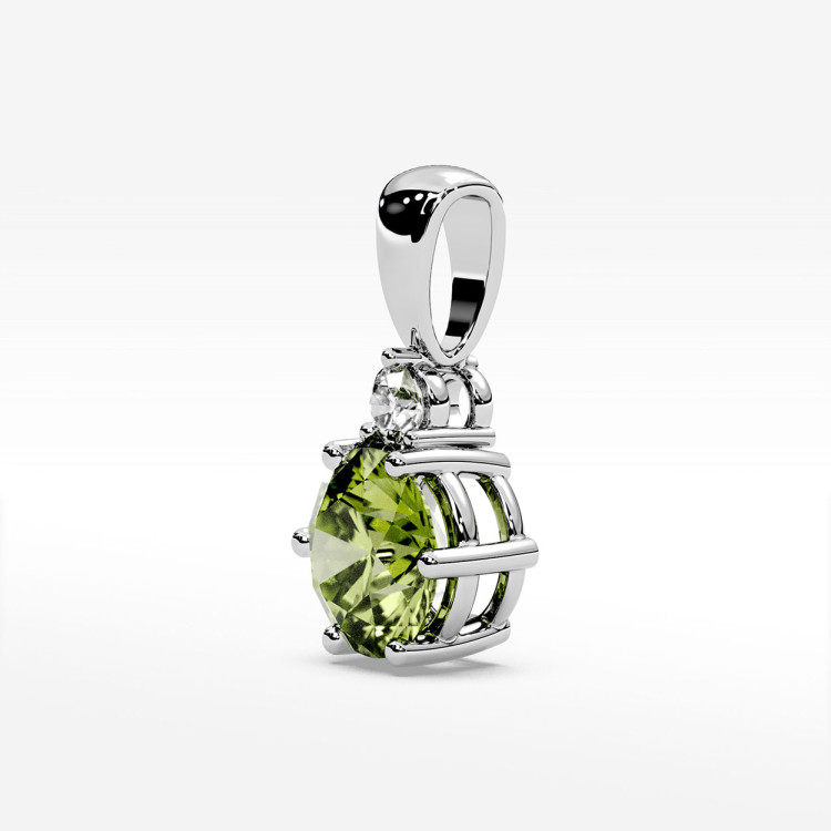 Zawieszka z diamentem i oliwinem