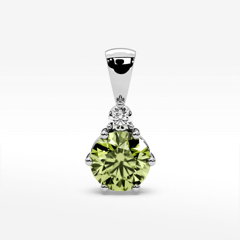 Zawieszka z diamentem i oliwinem