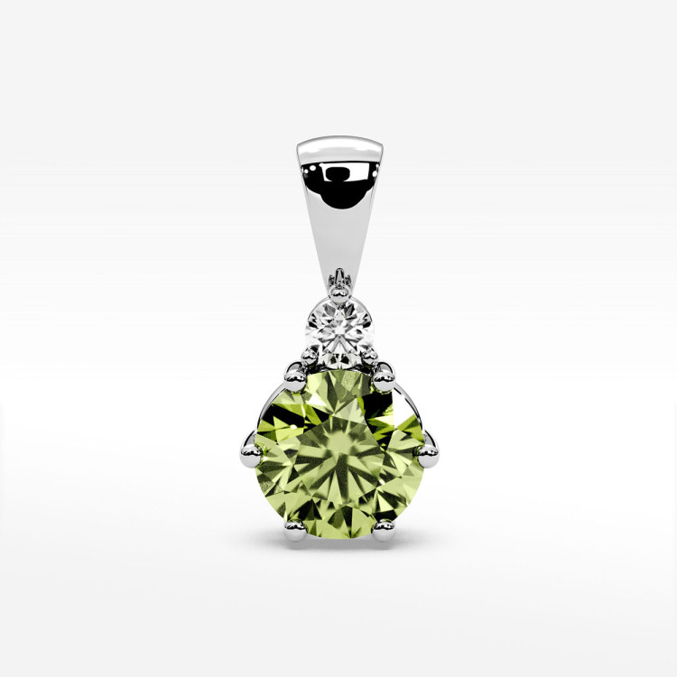 Zawieszka z diamentem i oliwinem