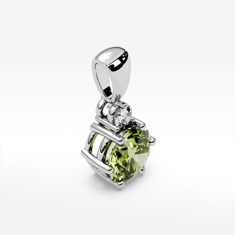 Zawieszka z diamentem i oliwinem