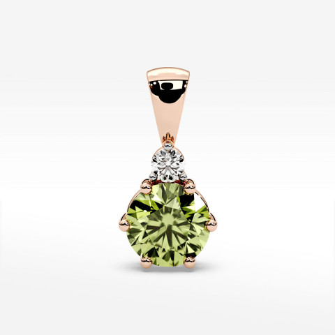 Zawieszka z diamentem i oliwinem