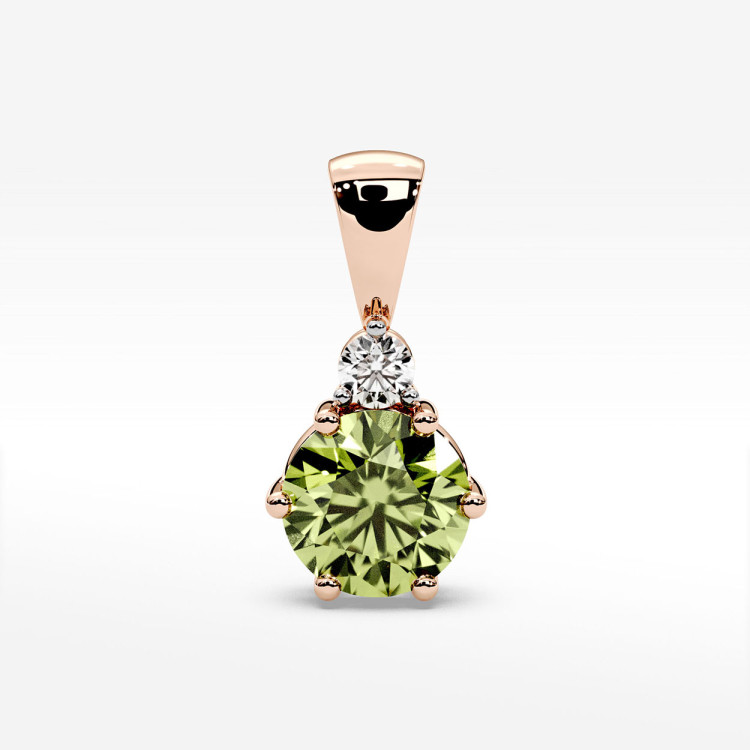 Zawieszka z diamentem i oliwinem