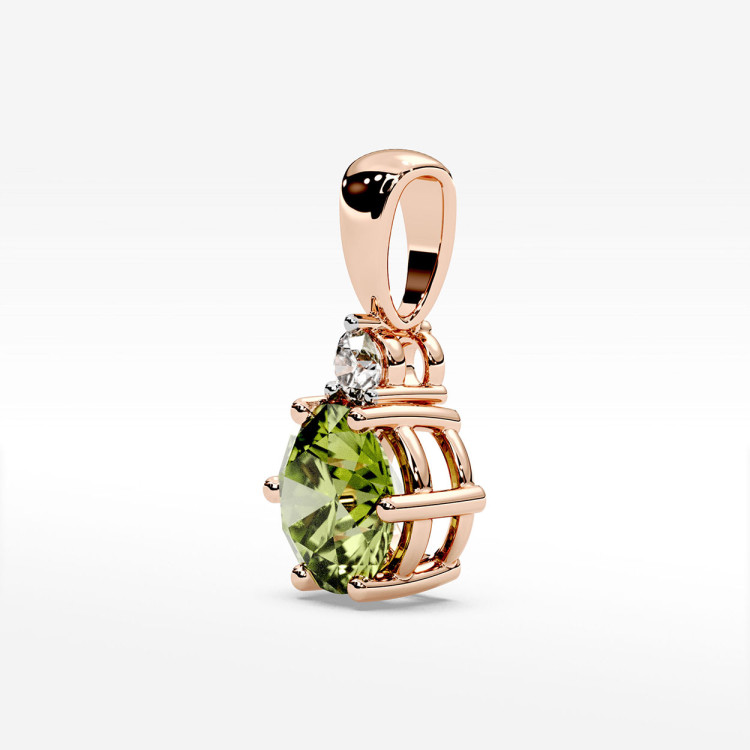 Zawieszka z diamentem i oliwinem