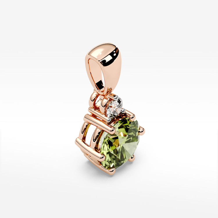 Zawieszka z diamentem i oliwinem