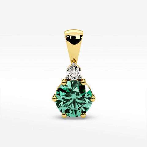 Zawieszka z diamentem i szmaragdem