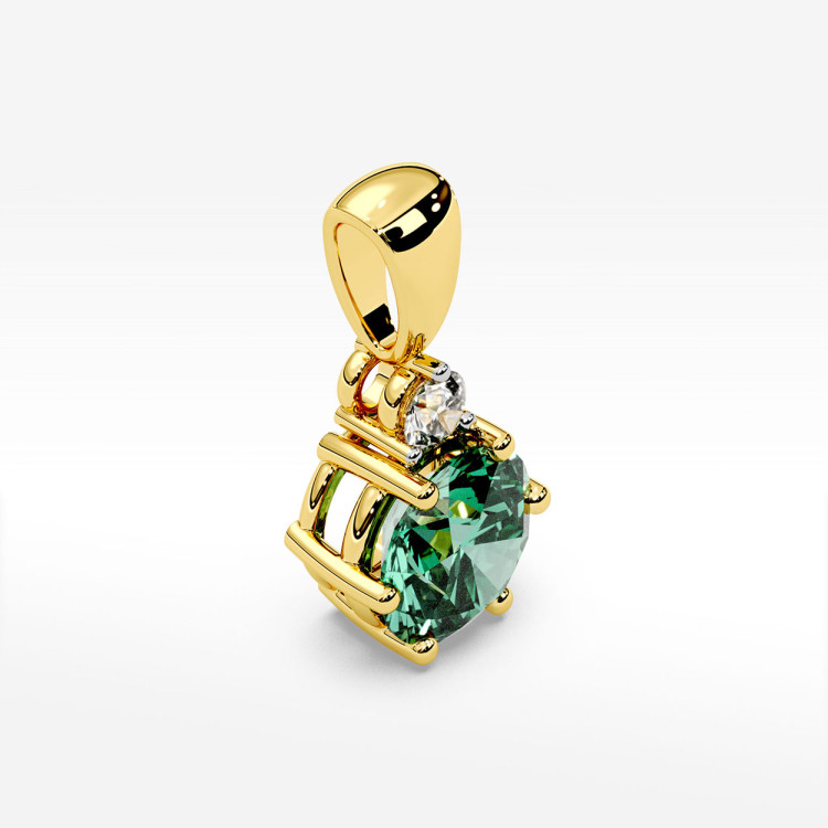 Zawieszka z diamentem i szmaragdem
