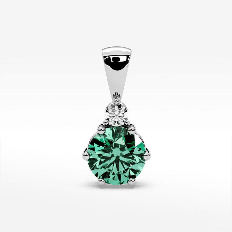 Zawieszka z diamentem i szmaragdem