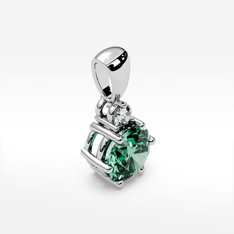 Zawieszka z diamentem i szmaragdem