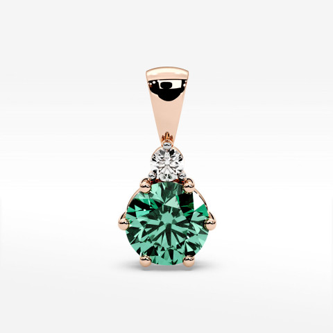Zawieszka z diamentem i szmaragdem