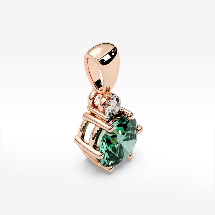 Zawieszka z diamentem i szmaragdem