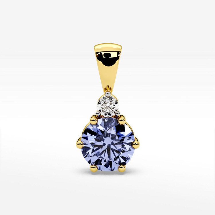 Zawieszka z diamentem i tanzanitem