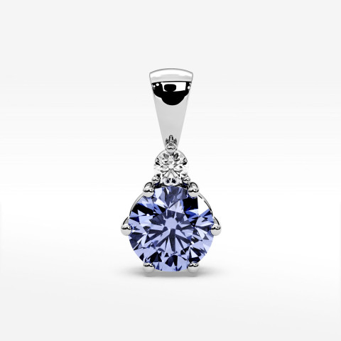 Zawieszka z diamentem i tanzanitem