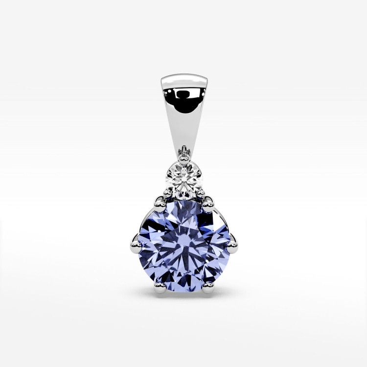 Zawieszka z diamentem i tanzanitem