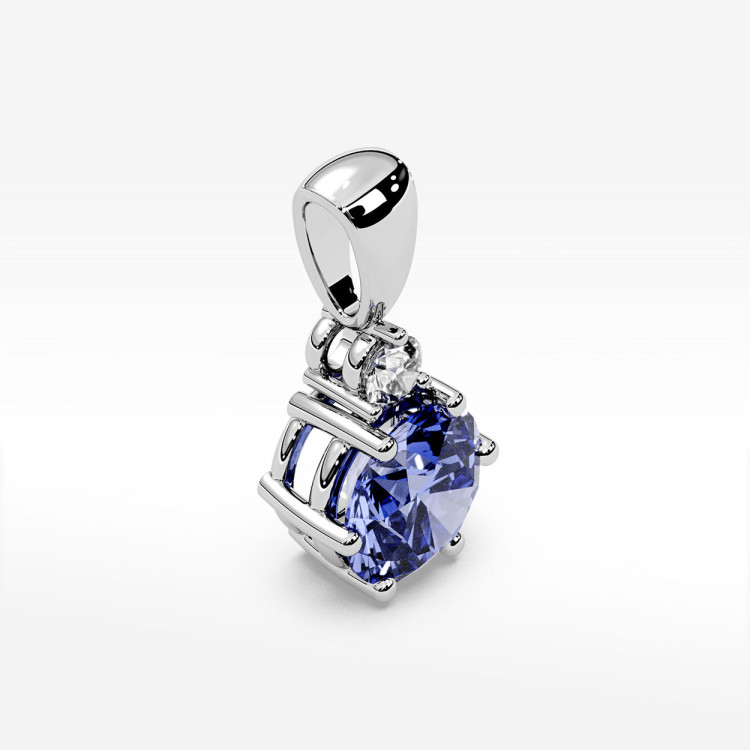 Zawieszka z diamentem i tanzanitem