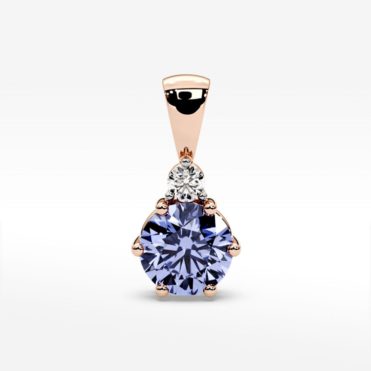 Zawieszka z diamentem i tanzanitem