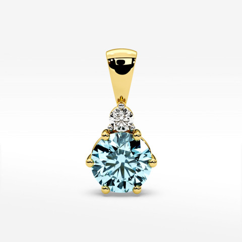 Zawieszka z diamentem i topazem