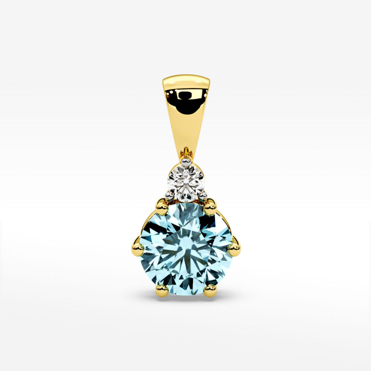 Zawieszka z diamentem i topazem