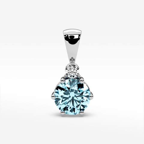 Zawieszka z diamentem i topazem