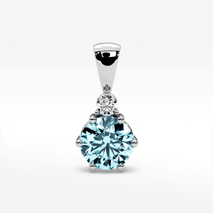 Zawieszka z diamentem i topazem