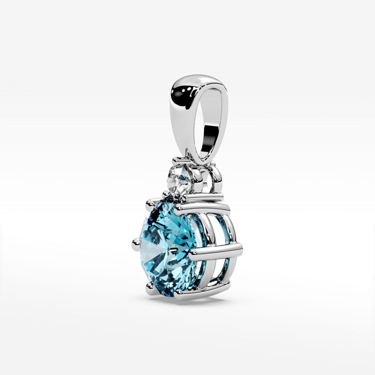 Zawieszka z diamentem i topazem