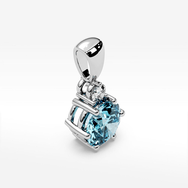 Zawieszka z diamentem i topazem