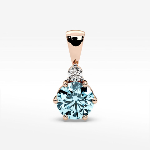 Zawieszka z diamentem i topazem