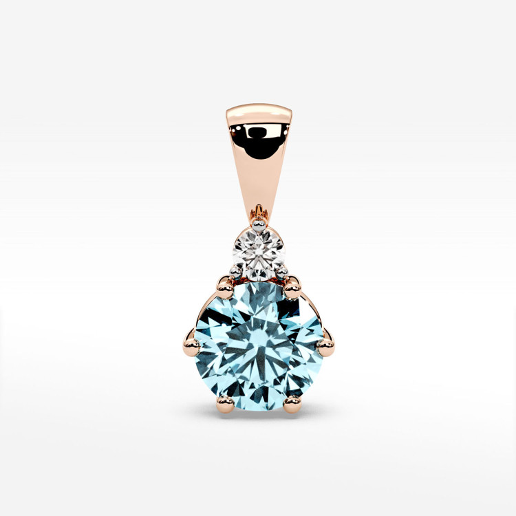 Zawieszka z diamentem i topazem