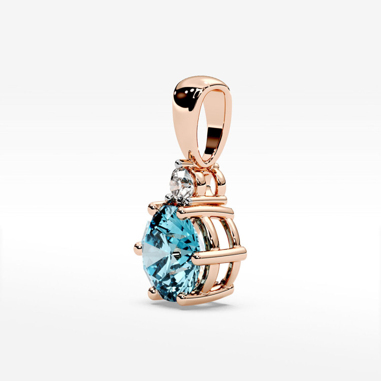 Zawieszka z diamentem i topazem