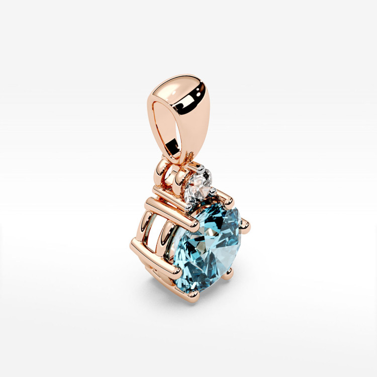 Zawieszka z diamentem i topazem