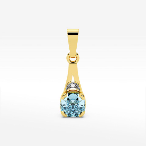 Zawieszka ze złota z topazem i diamentami