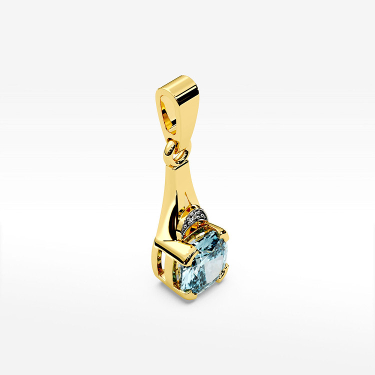 Zawieszka ze złota z topazem i diamentami