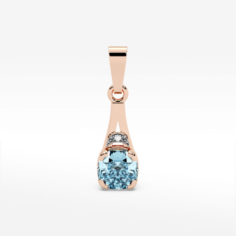 Zawieszka ze złota z topazem i diamentami