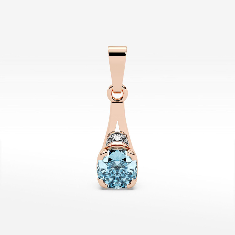 Zawieszka ze złota z topazem i diamentami