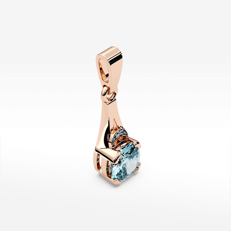 Zawieszka ze złota z topazem i diamentami