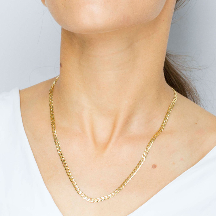 Łańcuszek ze złota pancerka pełny