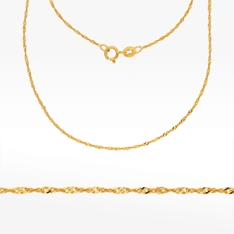 Łańcuszek ze złota singapur pełny