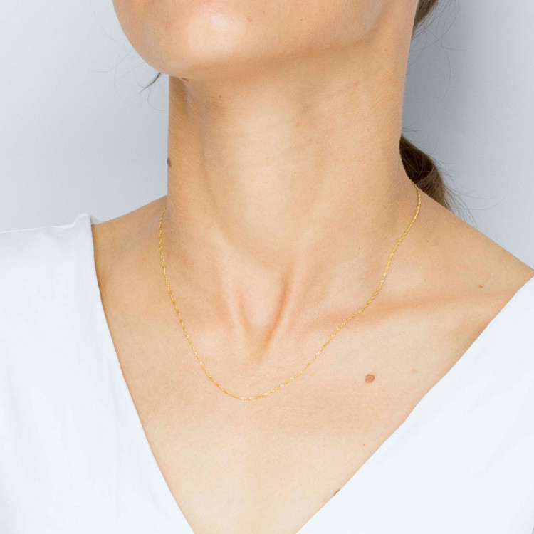 Łańcuszek ze złota singapur pełny