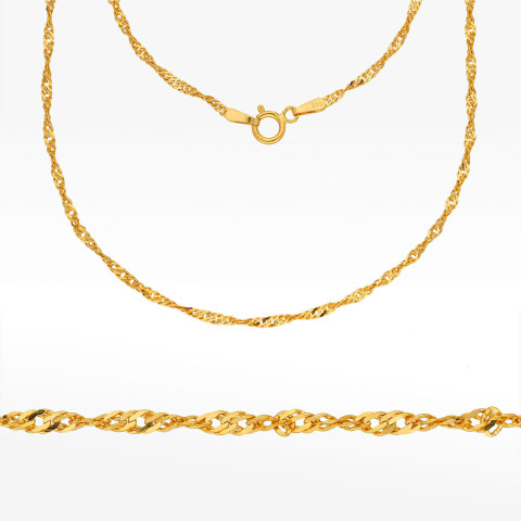 Łańcuszek ze złota singapur pełny