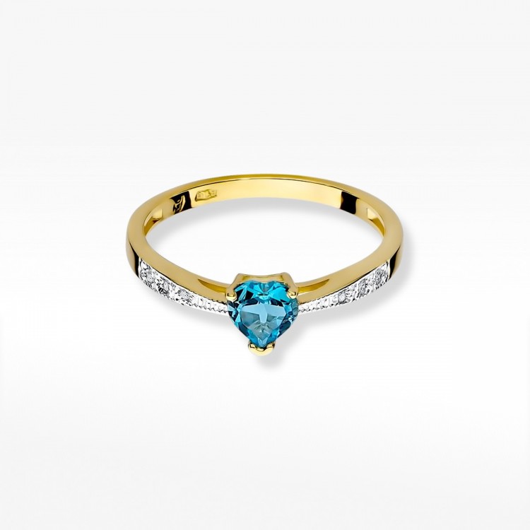 Pierścionek zaręczynowy z topazem