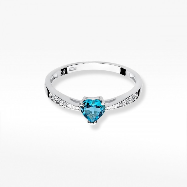 Pierścionek zaręczynowy z topazem