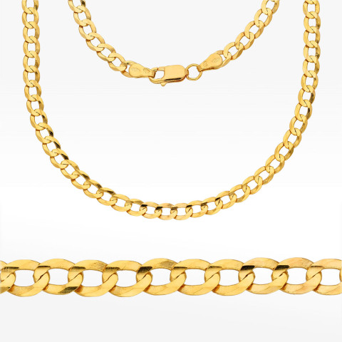 Łańcuszek ze złota pancerka pełny