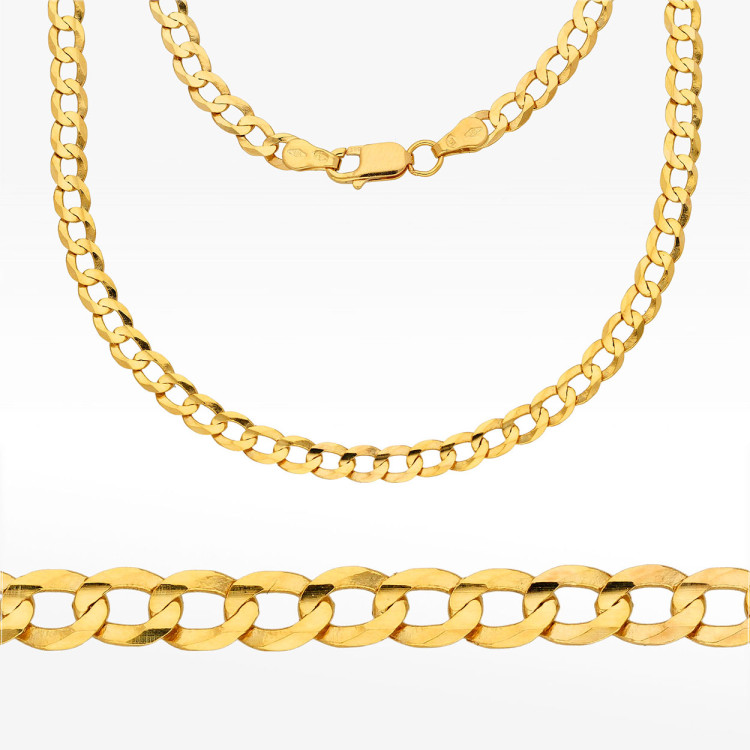 Łańcuszek ze złota pancerka pełny