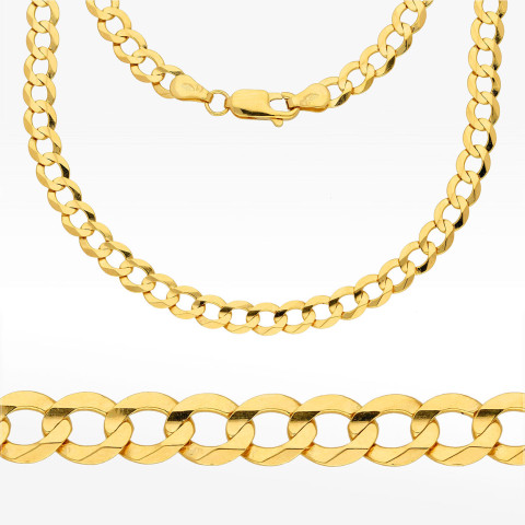 Łańcuszek ze złota pancerka pełny