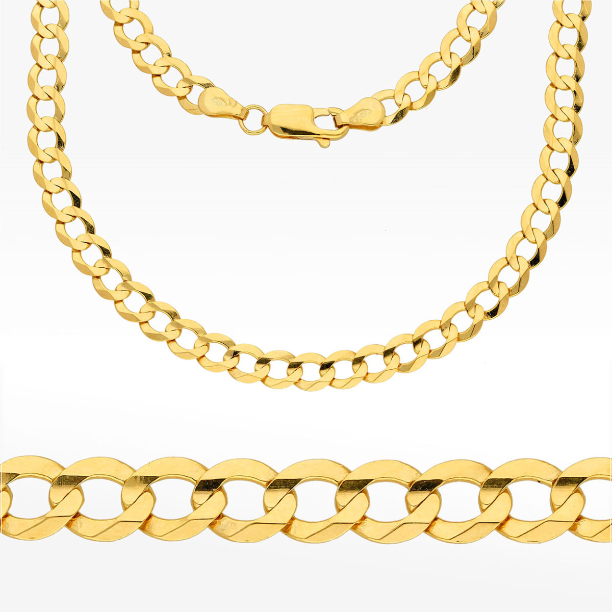 Łańcuszek ze złota pancerka pełny