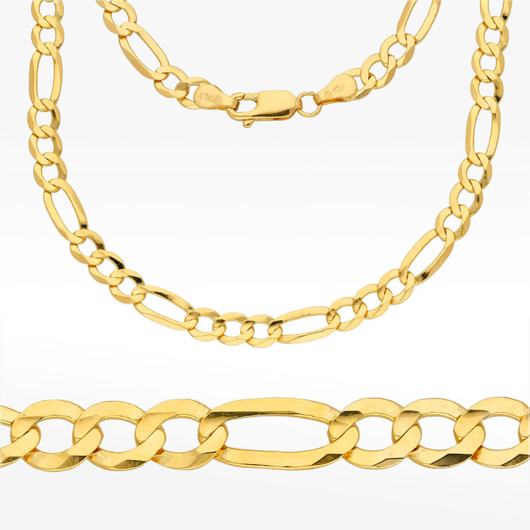 Łańcuszek ze złota figaro pełny