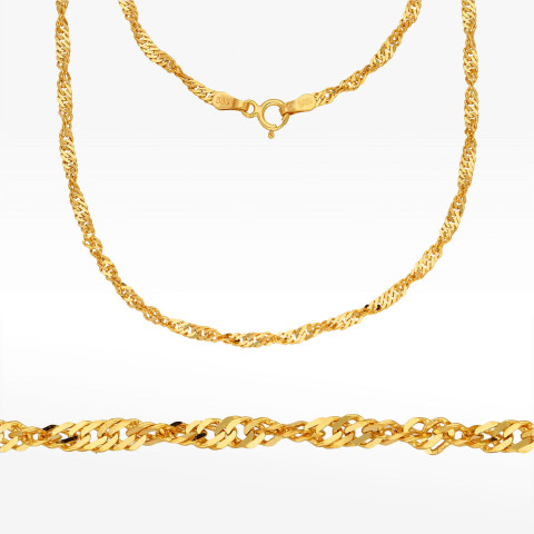 Łańcuszek ze złota singapur pełny