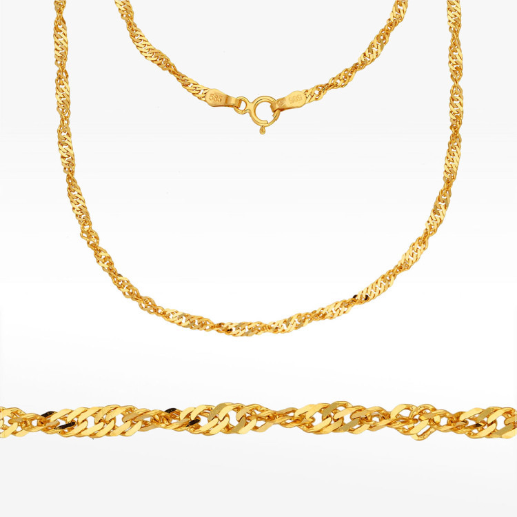 Łańcuszek ze złota singapur pełny