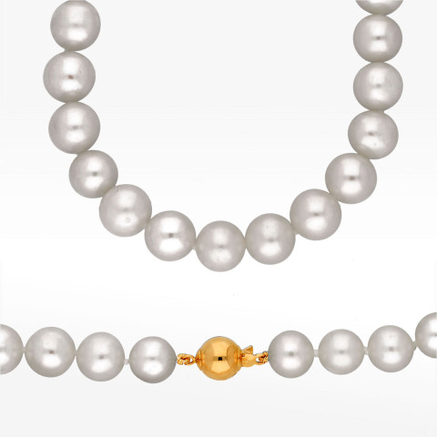 Naszyjnik ze złota 45cm perły