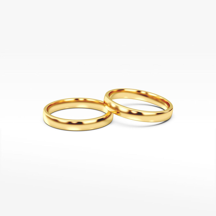 Klasyczne obrączki półokrągłe szerokość 3mm