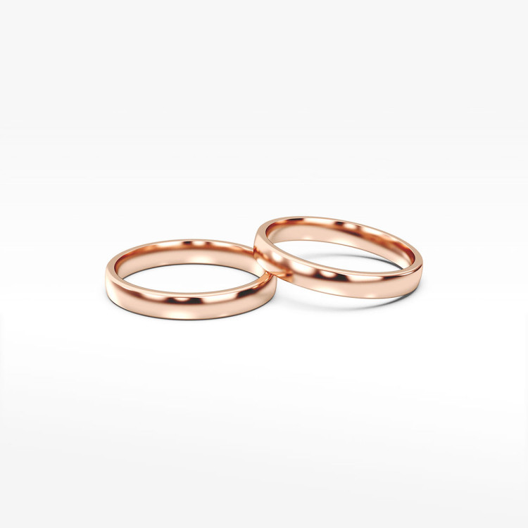 Klasyczne obrączki 3mm półokrągłe